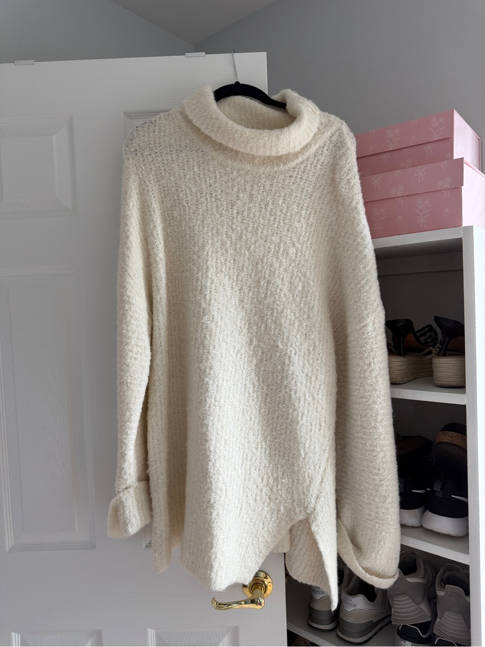 Express Cream Turtleneck Sweater Tunic